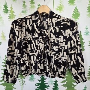 Mila & Honey, Alphabet Black and White Blouse